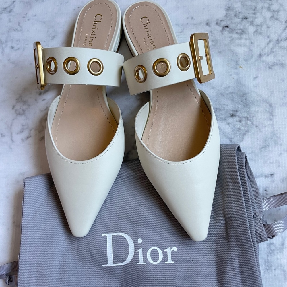 Dior White and Gold Women's Shoes